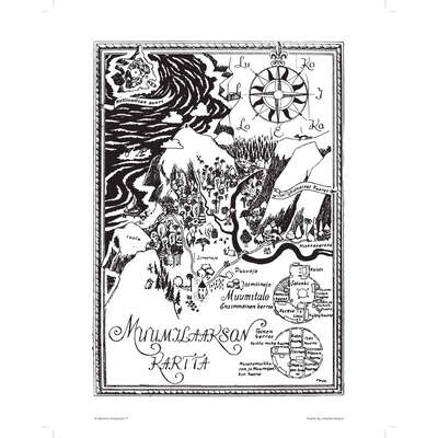 Moomin Poster Moomin Valley Map Finnish 50 x 70 cm