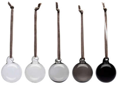Iittala Glass Ball Shades of Grey 40 mm Set of 5