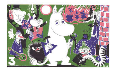 Moomin Poster Moomintroll 3 Tove Jansson 24 x 30 cm