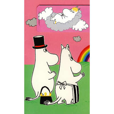 Moomin Card Moominmamma Moominpappa with Magnet Bookmark Snorkmaiden Karto 