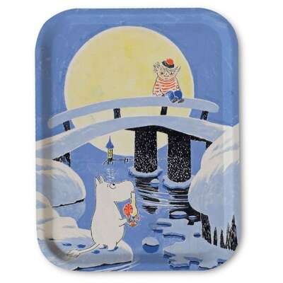 Moomin Birch Tray Midwinter Bridge Tooticky 20 x 27 cm Optodesign