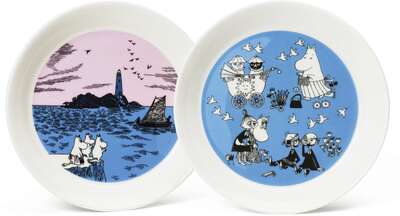 Moomin Collectors Plate 19 cm 2-pack Night Sailing and Peace