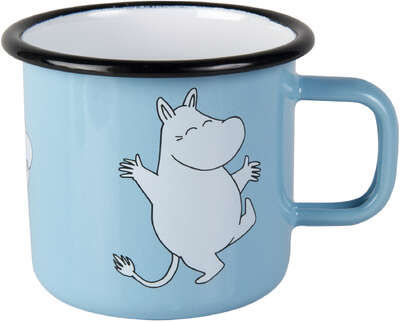 Moomin Enamel Mug Retro Moomintroll Light Blue 0.25 L