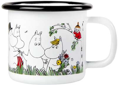 Moomin Enamel Mug Happy Family 0.15 L Muurla