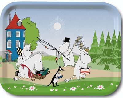 Moomin Birch Tray Going on Vacation 27 x 20 cm Optodesign