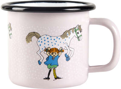 Pippi Longstocking Enamel Mug Pippi And The Horse 0.15 L