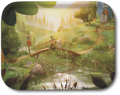 Moomin Birch Tray 27 x 20 cm Animation Moominvalley Snufkin and Moomin
