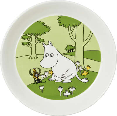 Moomin Plate Moomintroll and the Martian Grassgreen 17 cm Arabia