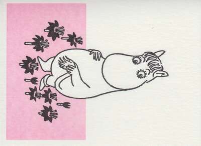 Moomin Greeting Card Letterpressed Snorkmaiden Putinki