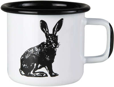 Muurla Nordic Enamel Mug 0.37 L Hare