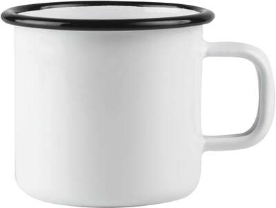 Muurla Enamel Mug Basic  White 0.37 L