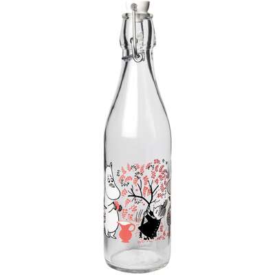 Moomin Glass Bottle with Lid Berries 0.5 L Muurla