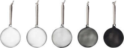 Iittala Grey Shades Glass Ball 80 mm Set of 5
