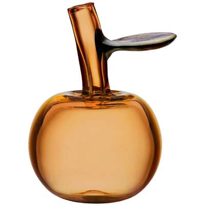 Iittala Glass Apple Bottle Sand from Fruits and Vegetables Series Oiva Toikka