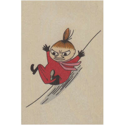 Moomin Wooden Postcard Birch Plywood Little My Hill