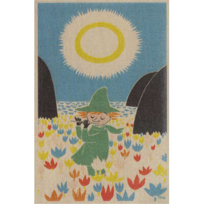 Moomin Wooden Postcard Birch Plywood Snufkin and Flute