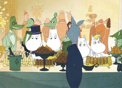 Moomin Picture Poster 24 x 30 cm Tove Jansson at the Party