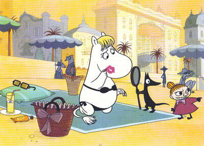 Moomin Picture Poster 24 x 30 cm Tove JanssonSnorkmaiden on the Beach