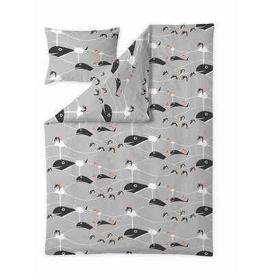 Moomin Duvet Cover Pillowcase Happy Fish  OURSEA Finlayson 150 x 210 cm 50 x 60 cm
