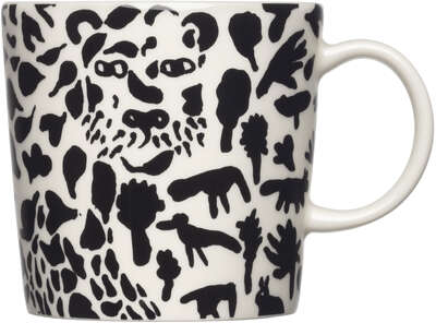 Iittala Oiva Toikka Mug Cheetah Black 0.3 L