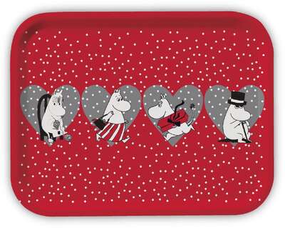 Moomin Birch Tray 27 x 20 cm Christmas Red