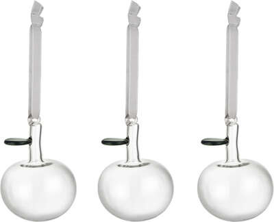 Iittala Oiva Toikka Glass Mini Apple Clear Set of 3